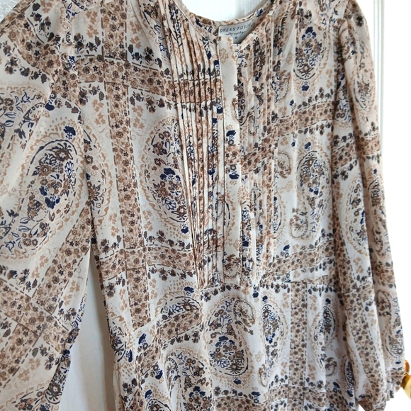 Dress Forum Women’s Boho sheer Paisley Dress Size M festival ruffle - Picture 4 of 7